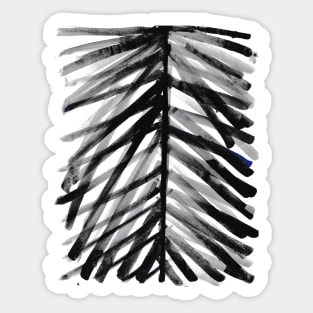 watercolor lines palm leaf 5 Sticker